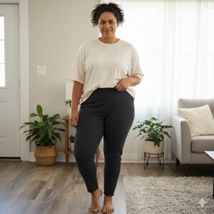 NWT Tahari Sport Black Cotton Soft Fleece Lined Joggers